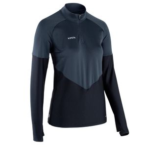 Camiseta de manga longa feminina de futebol Viralto+ Preto