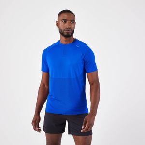 Camiseta Masculina de Corrida Run 500 Kiprun Azul