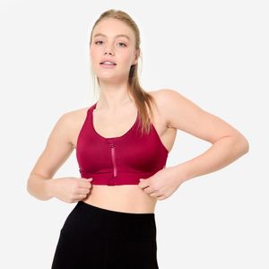 Top Feminino de Treino com Suporte Elevado Domyos Violeta