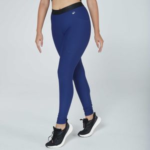 Legging Feminina de Treino 500 Cintura com Elástico Domyos Azul