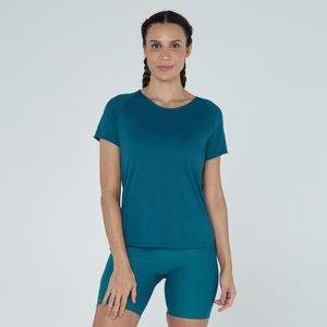Camiseta Feminina de Cardio New Crepo Domyos Verde