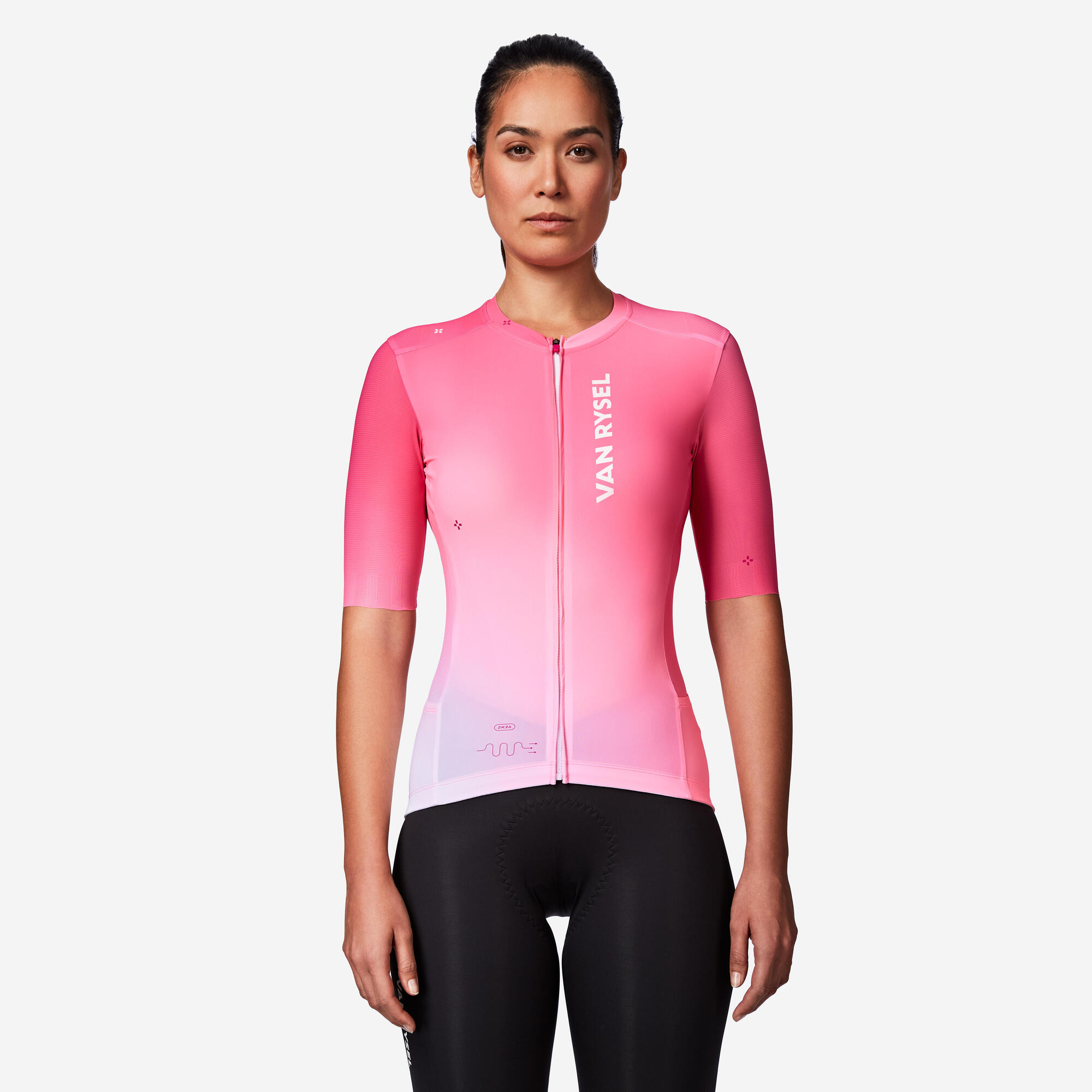 Camisa Adulta de Ciclismo Racer 2 Van Rysel Rosa