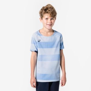 Camisa de futebol infantil de manga curta VIRALTO Jr Block Azul celeste e azul